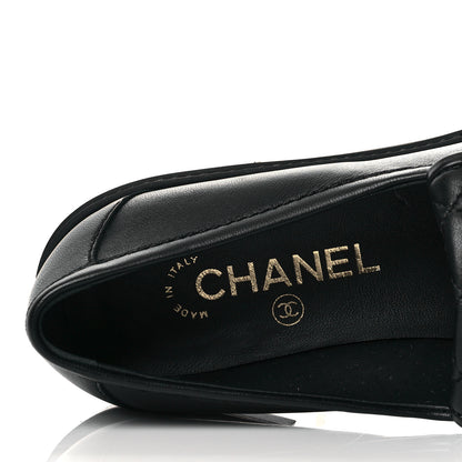 Chanel Lambskin Quilted CC Turnlock Loafers 38.5 Black 8 of 10