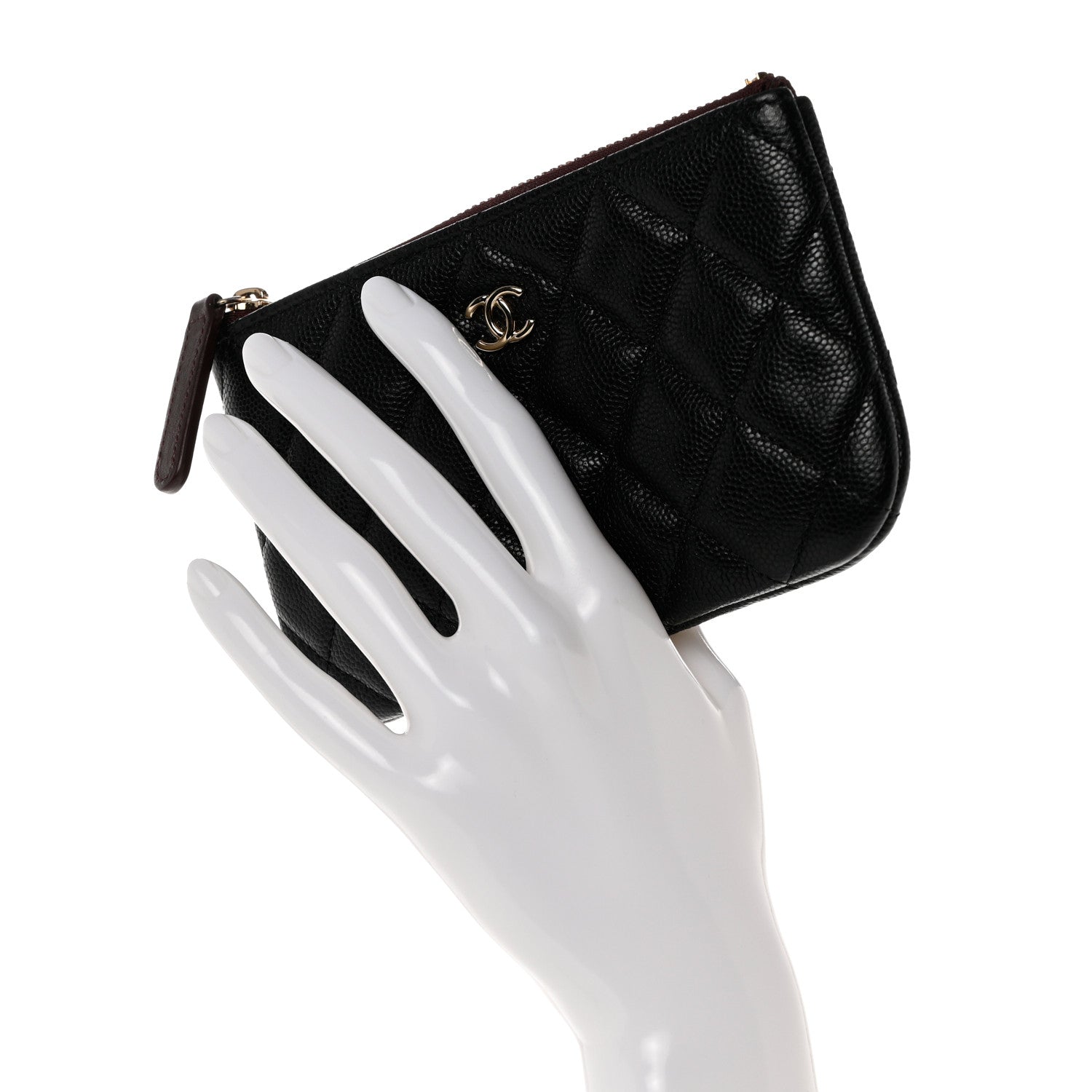 Chanel Caviar Quilted Small Cosmetic Case Black 2 of 8