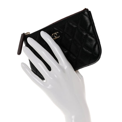 Chanel Caviar Quilted Small Cosmetic Case Black 2 of 8