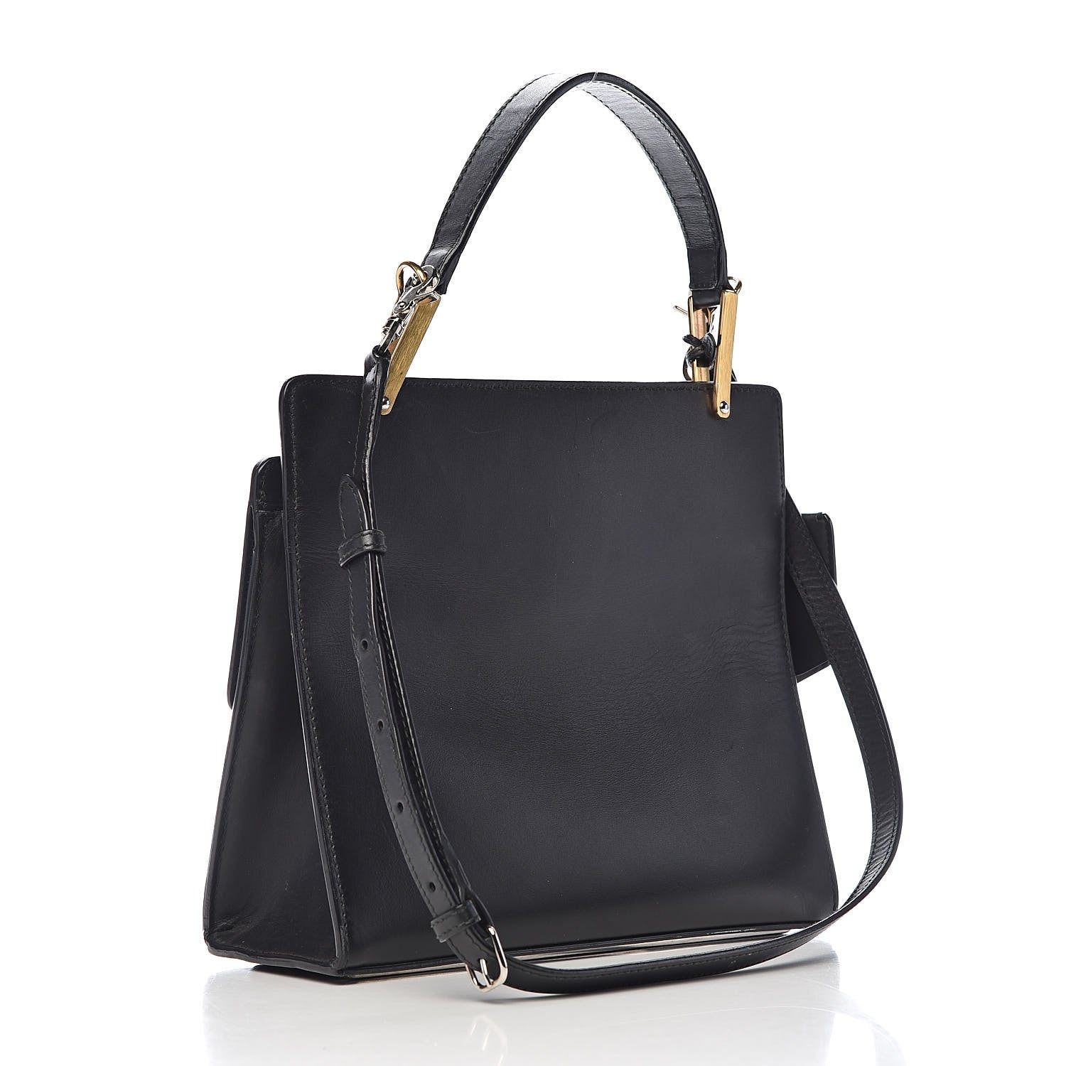 Balenciaga Calfskin Le Dix S Cartable Shoulder Bag Black 3 of 14