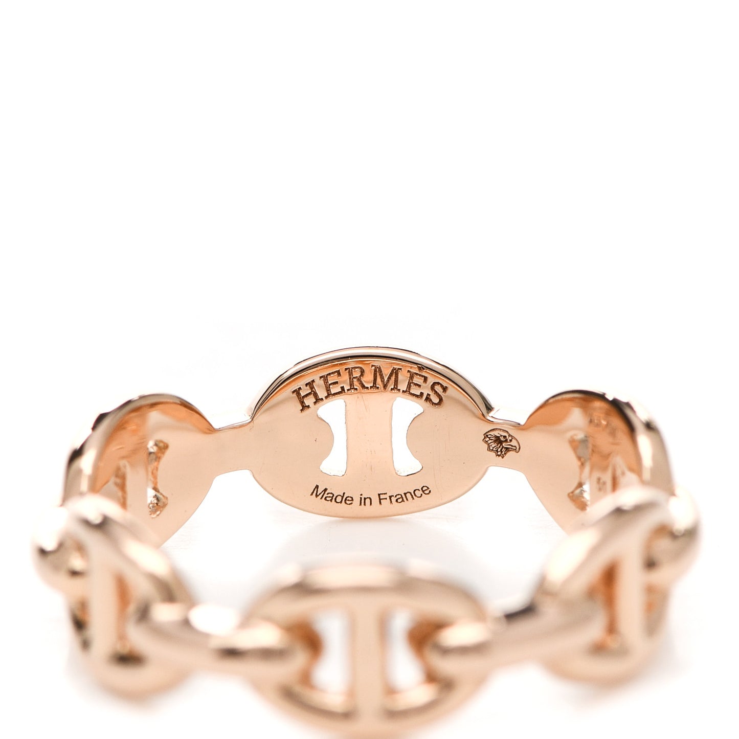 18K Rose Gold PM Chaine D'Ancre Enchainee Ring 51 5.75