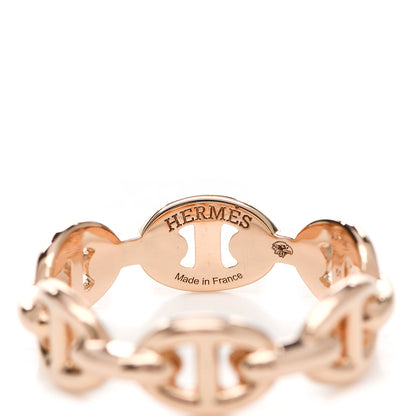 Hermes 18K Rose Gold PM Chaine D'Ancre Enchainee Ring 51 5.75 4 of 6
