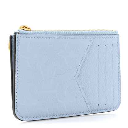 Louis Vuitton Empreinte Monogram Zipped Romy Card Holder Bleu Nuage 3 of 9