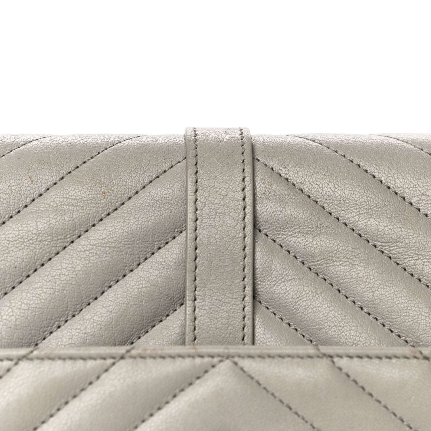 Saint Laurent Sheepskin Matelasse Large Monogram College Satchel Light Grey 21 of 31