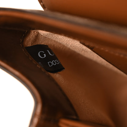 Gucci GG Supreme Monogram Azalea Calfskin Mini Horsebit 1955 Top Handle Flap Bag Beige Ebony Brown Sugar 7 of 10