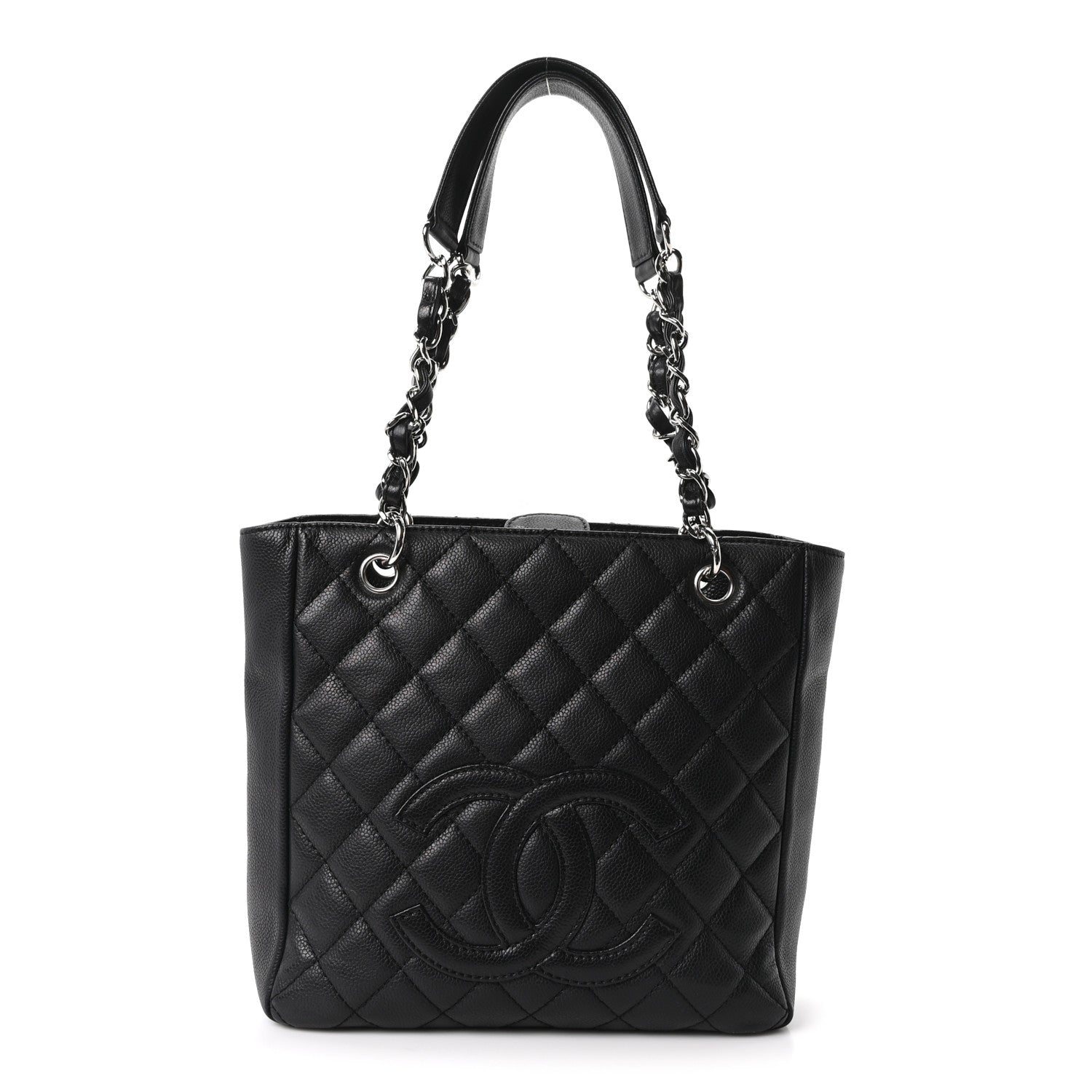 Chanel Caviar Quilted Petit Shopping Tote PST Black 1 of 10