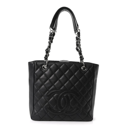 Chanel Caviar Quilted Petit Shopping Tote PST Black 1 of 10