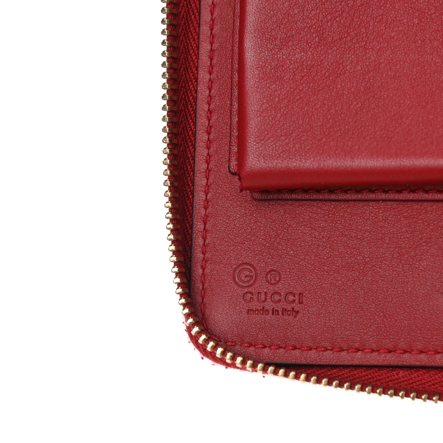 Gucci Microguccissima Zip Around Top Handle Travel Wallet Red 11 of 18