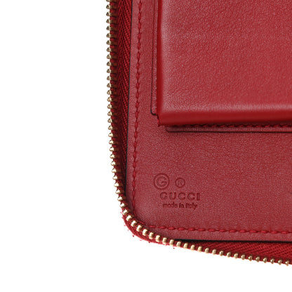 Gucci Microguccissima Zip Around Top Handle Travel Wallet Red 11 of 18