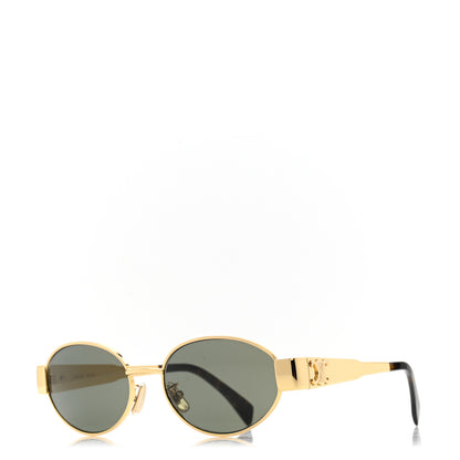 Celine Metal Triomphe 01 Sunglasses CL40235U Gold Green 1 of 7