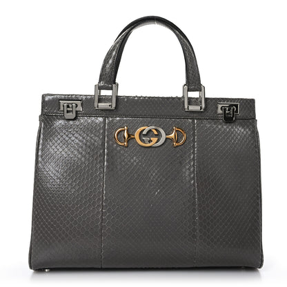 Gucci Elaphe Medium Zumi Top Handle Bag Dusty Grey 1 of 9