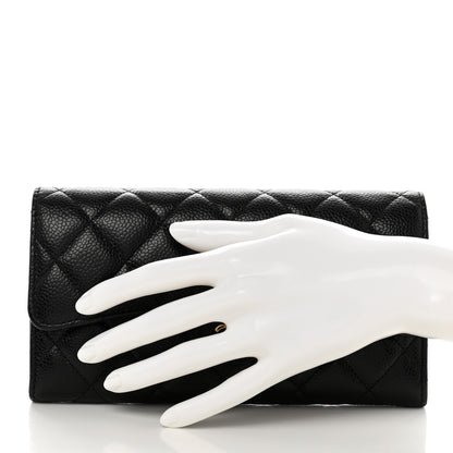 Chanel Caviar Quilted Large Flap Wallet Black 2 of 8