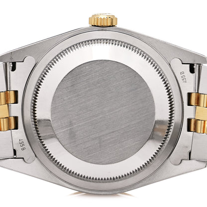Rolex Stainless Steel 18K Yellow Gold Diamond 36mm Oyster Perpetual Datejust Watch Champagne 16233 4 of 4