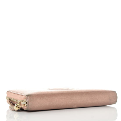 Gucci Metallic Calfskin Soho Zip Around Wallet Pink 4 of 14