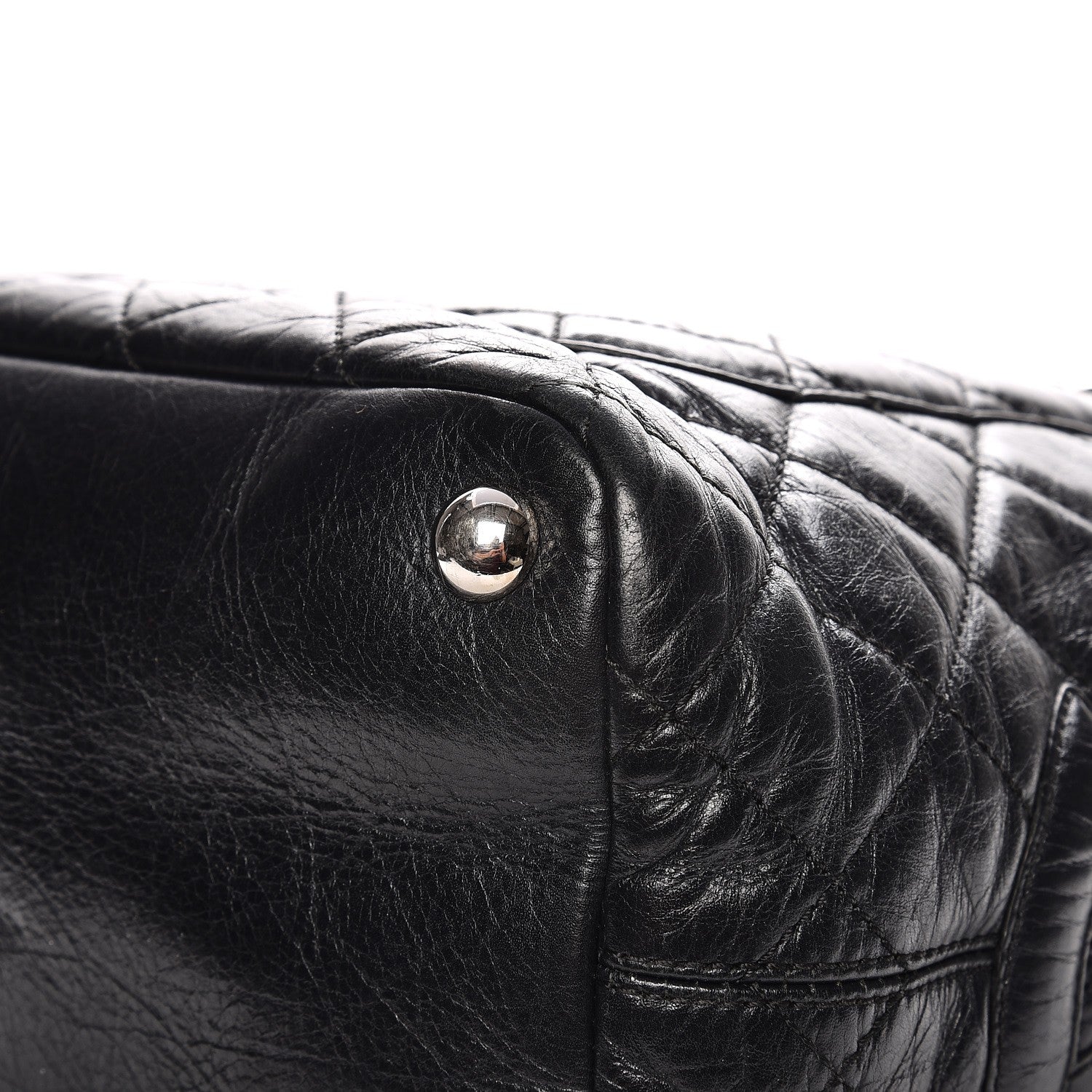 Chanel Aged Calfskin Quilted Large Cotton Club Tote Black 12 of 12
