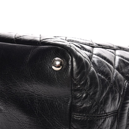 Chanel Aged Calfskin Quilted Large Cotton Club Tote Black 12 of 12