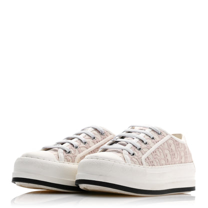 Christian Dior Canvas Lurex Oblique Walk'N'Dior Platform Sneakers 37.5 Powder Nude 3 of 13