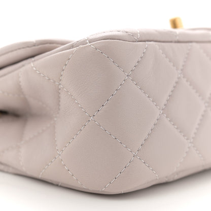 Chanel Lambskin Quilted Mini Rectangular Pearl Crush Flap Grey 9 of 11