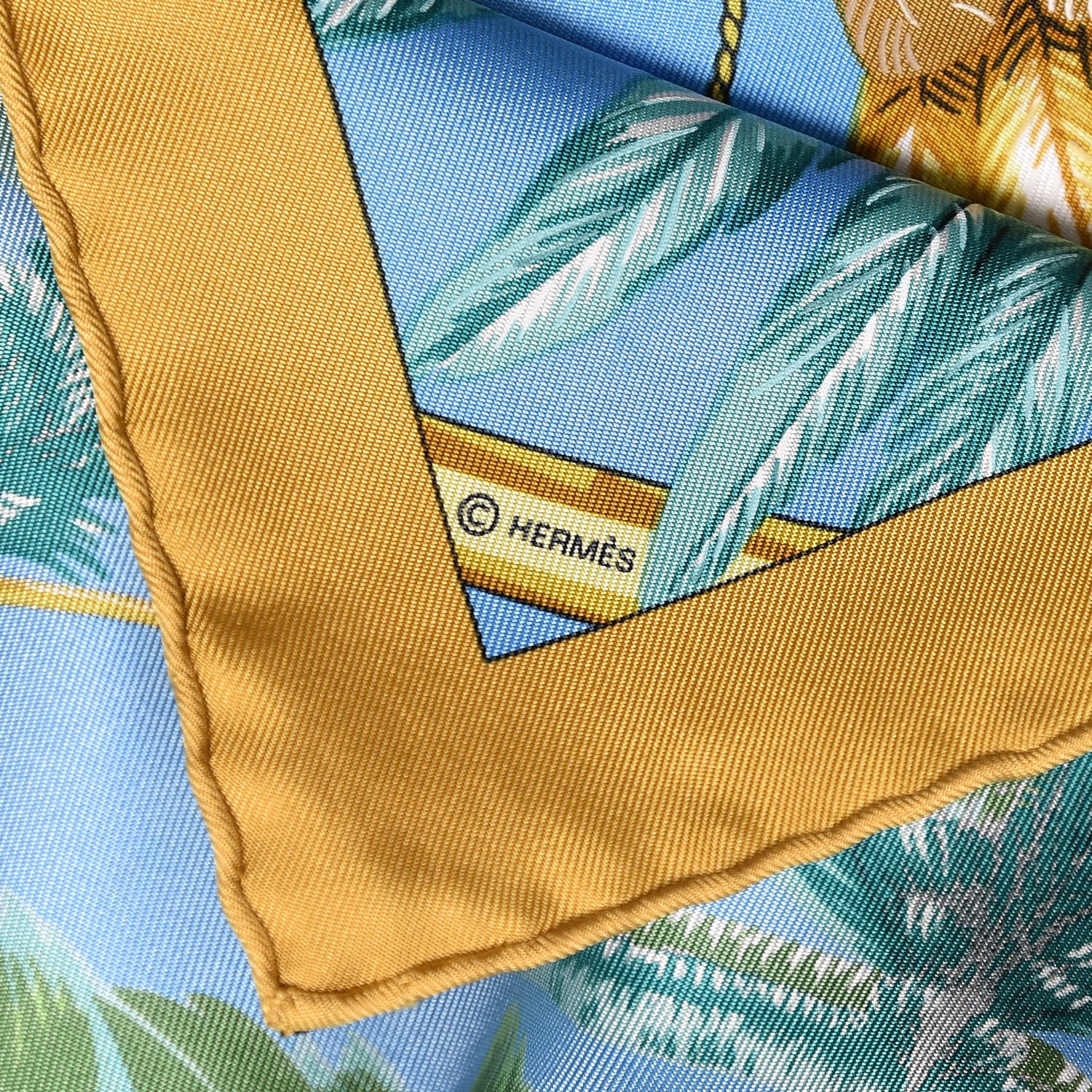 Hermes Silk Brazil Pocket Square 4 of 5