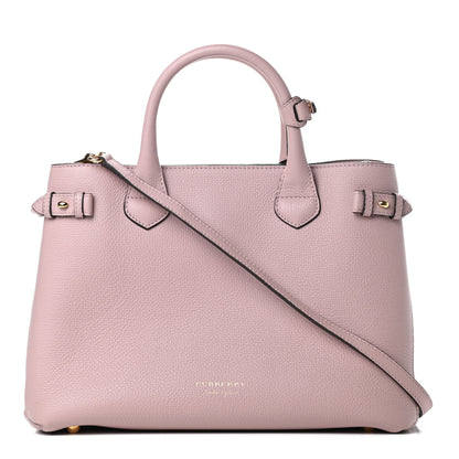 Burberry Grainy Calfskin House Check Medium Banner Tote Pale Orchid 1 of 12