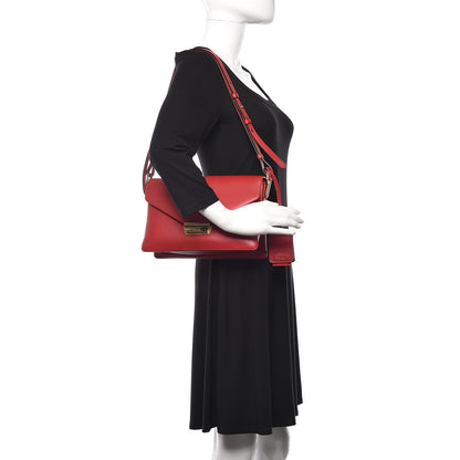 Prada New Calfskin Ingrid Shoulder Bag Fuoco 2 of 9