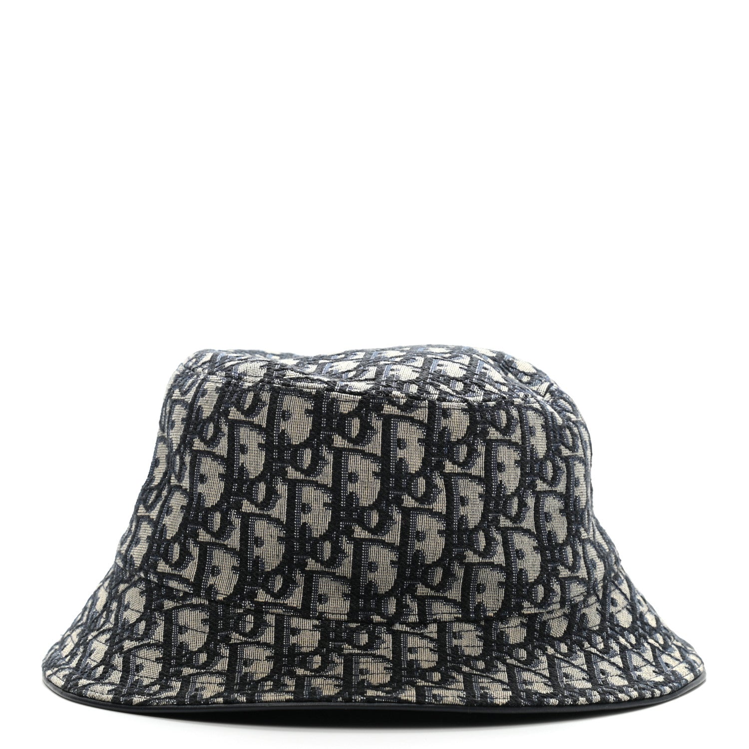 Christian Dior Oblique Jacquard Bucket Hat L Blue 889654