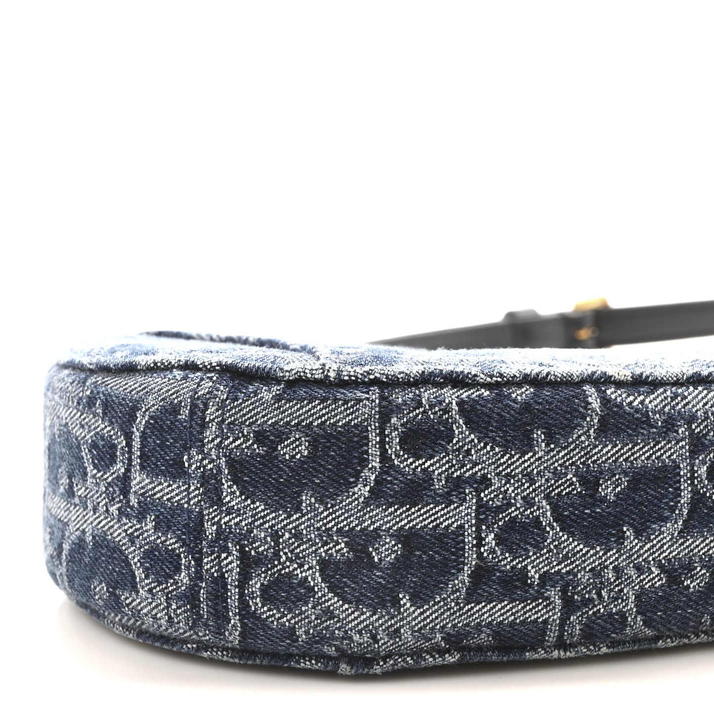 Denim Oblique Jacquard Saddle Rodeo Pouch Blue