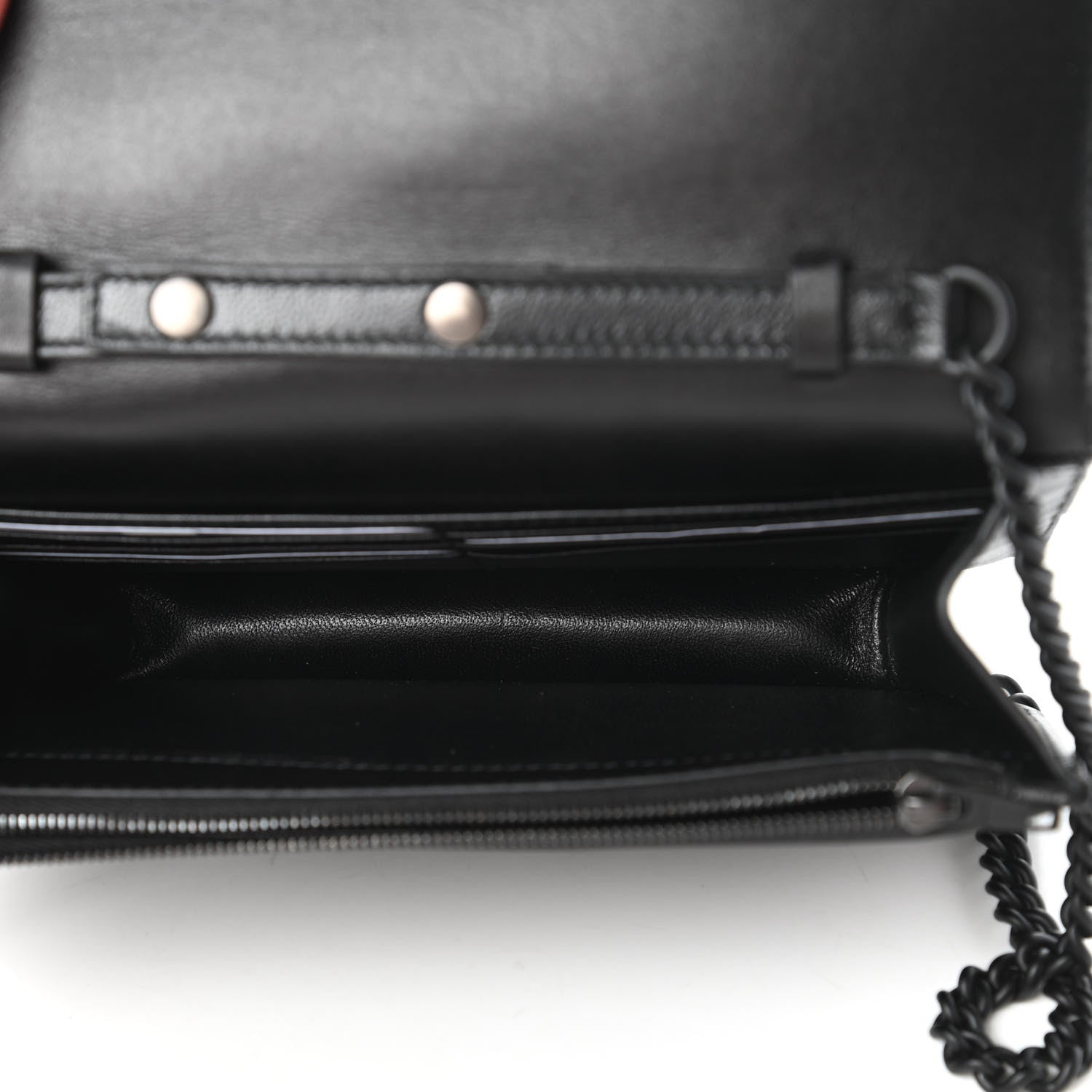 Balenciaga Calfskin Quilted Touch B Wallet on Chain Black 5 of 9