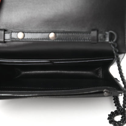 Balenciaga Calfskin Quilted Touch B Wallet on Chain Black 5 of 9