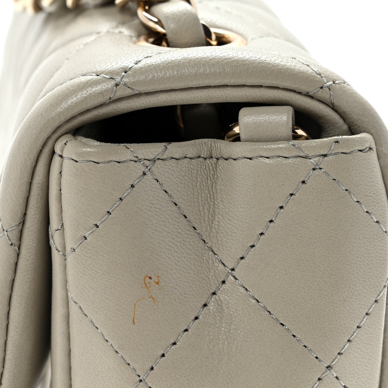 Chanel Lambskin Quilted Mini Rectangular Flap Grey 11 of 11