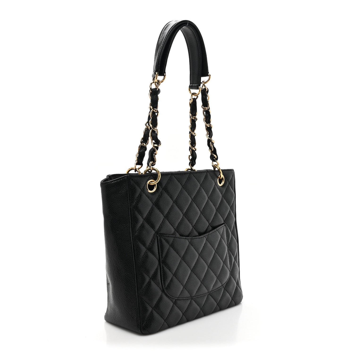 Chanel Caviar Quilted Petit Shopping Tote PST Black 3 of 14
