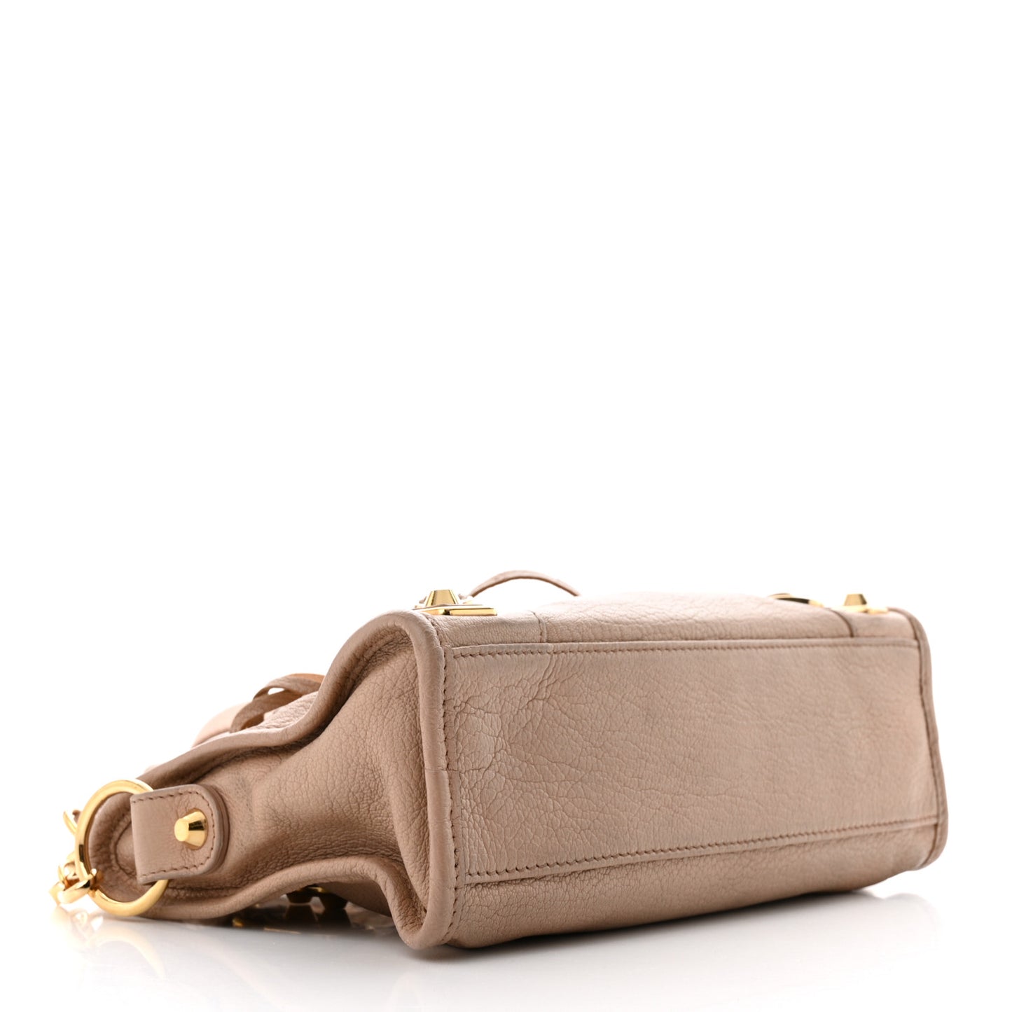 Chevre Gold Metallic Edge Hardware Mini City Rose Des Sables