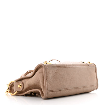 Balenciaga Chevre Gold Metallic Edge Hardware Mini City Rose Des Sables 5 of 12