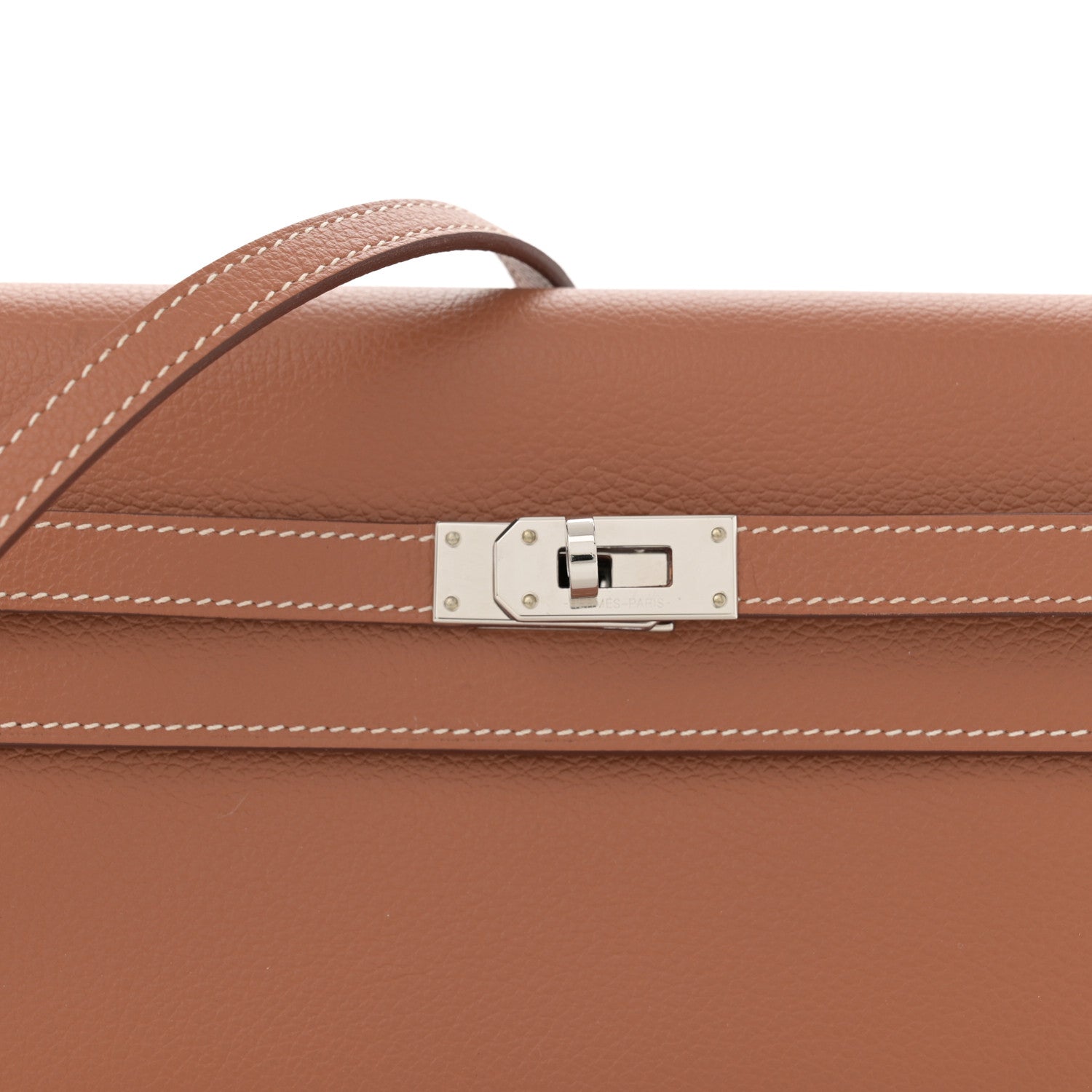 Hermes Evercolor Kelly Wallet To Go Gold 8 of 11