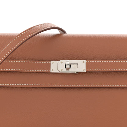 Hermes Evercolor Kelly Wallet To Go Gold 8 of 11