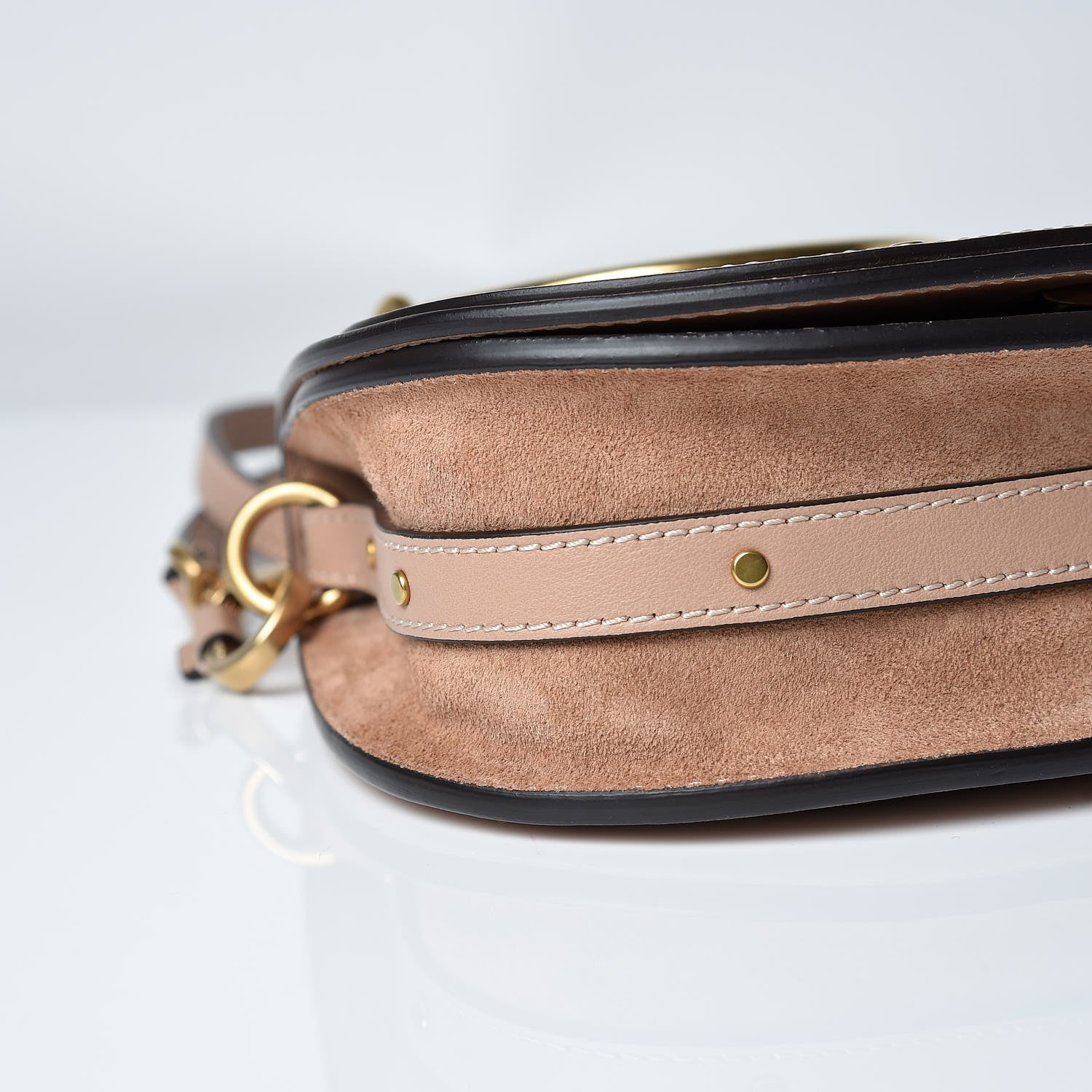 Chloe Calfskin Suede Small Nile Bracelet Bag Biscotti Beige 5 of 9