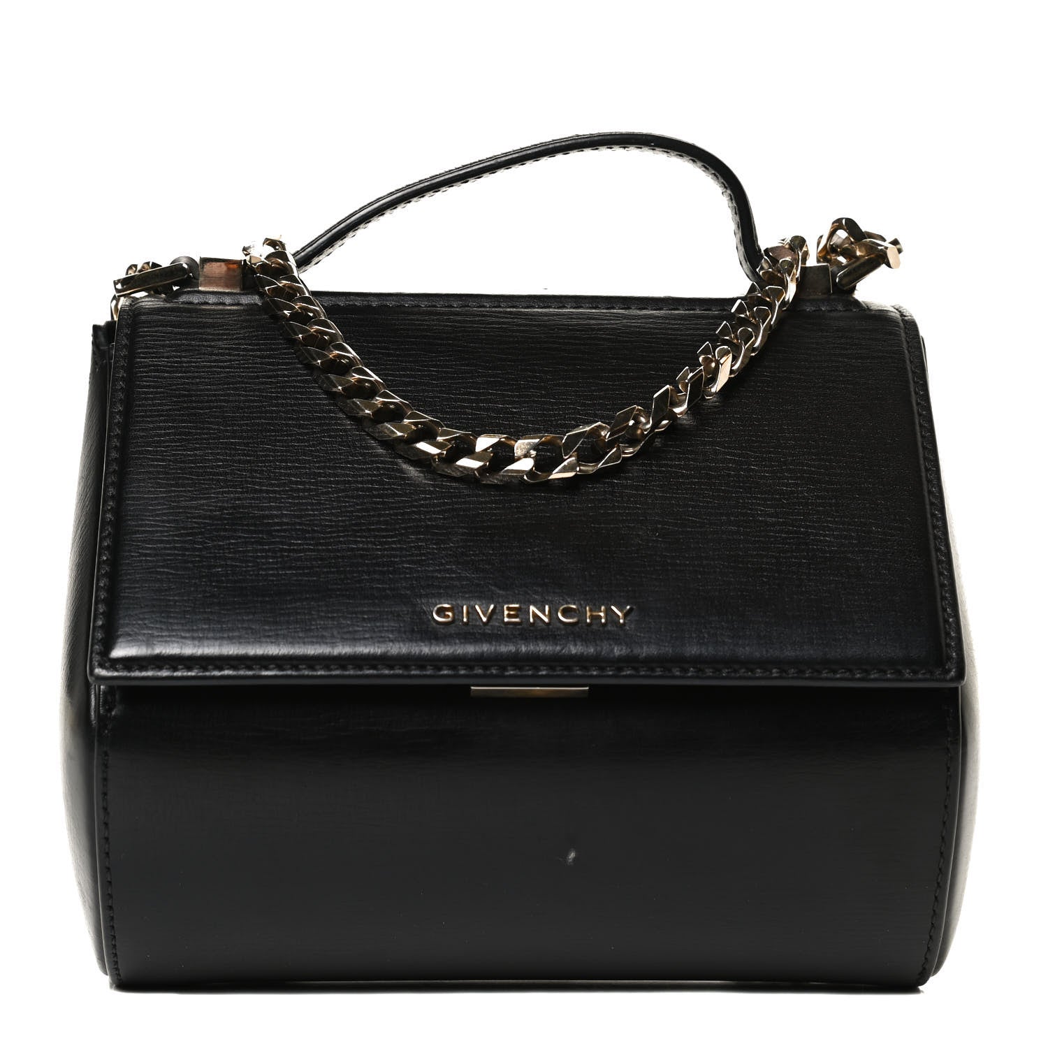 Givenchy Textured Calfskin Mini Pandora Box Chain Crossbody Bag Black 1 of 14
