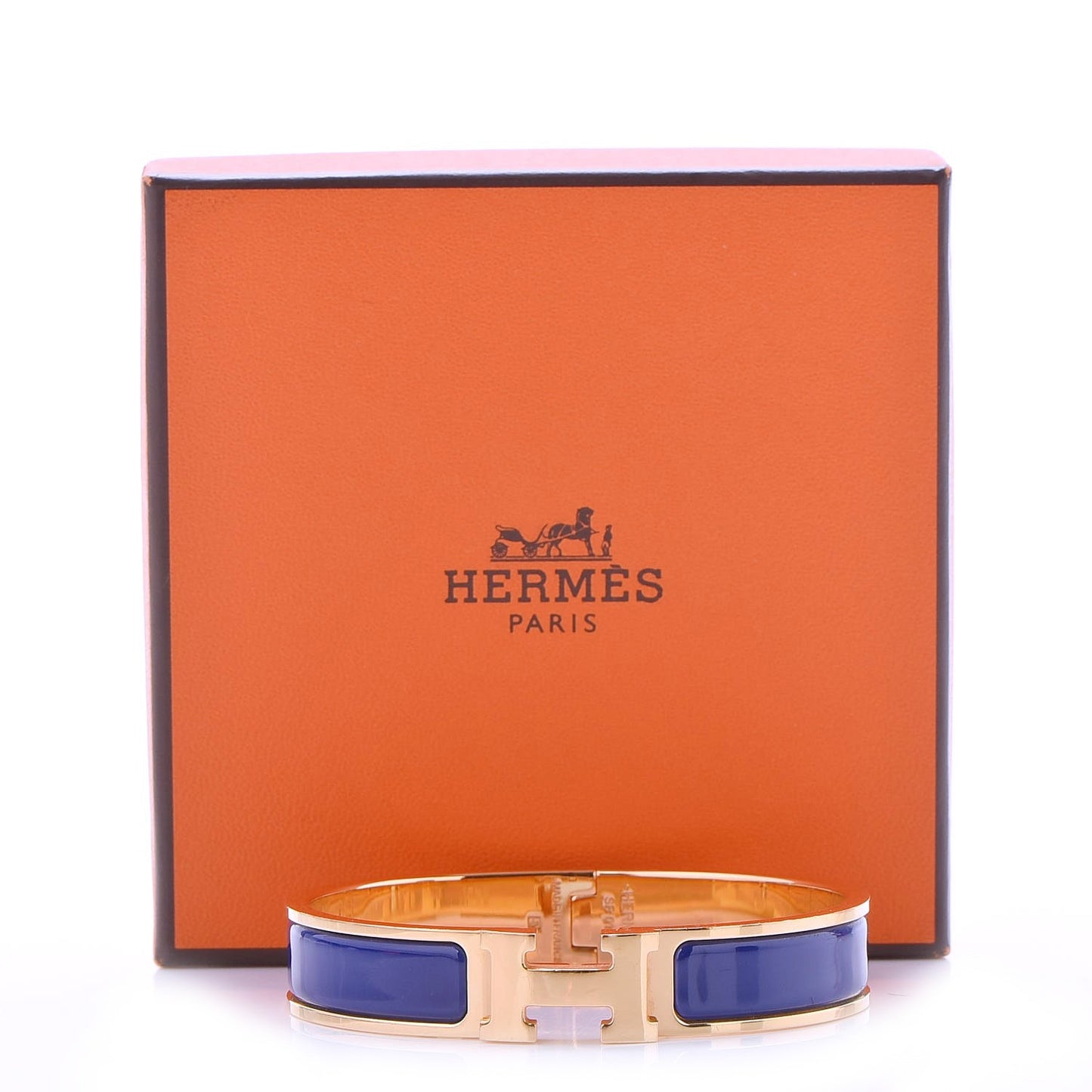 Enamel Narrow Clic Clac H Bracelet GM Iris