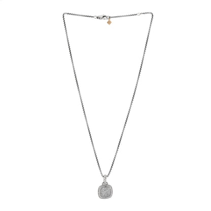 David Yurman Sterling Silver 14K Yellow Gold Diamond 11mm Albion Pendant Necklace 3 of 6