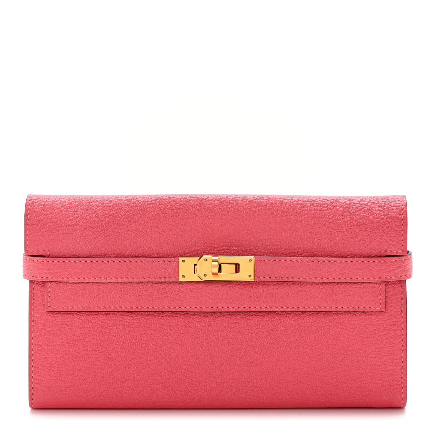 Chevre Mysore Kelly Longue Wallet Rose Lipstick