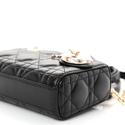 Christian Dior Lambskin Cannage Micro Lady D-Joy Black 9 of 10