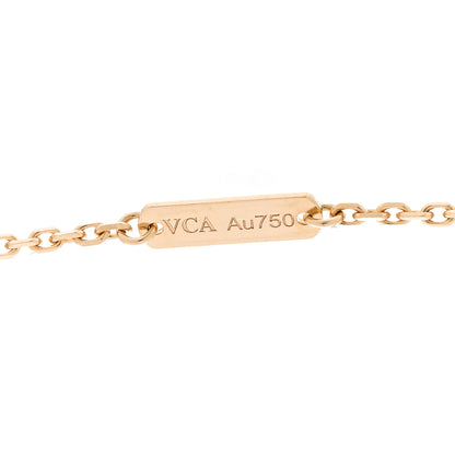 Van Cleef & Arpels 18K Yellow Gold Diamond Small Perlee Clovers Pendant Necklace 5 of 6