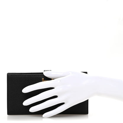 Hermes Chevre Mysore Bearn Gusset Wallet Black 2 of 8