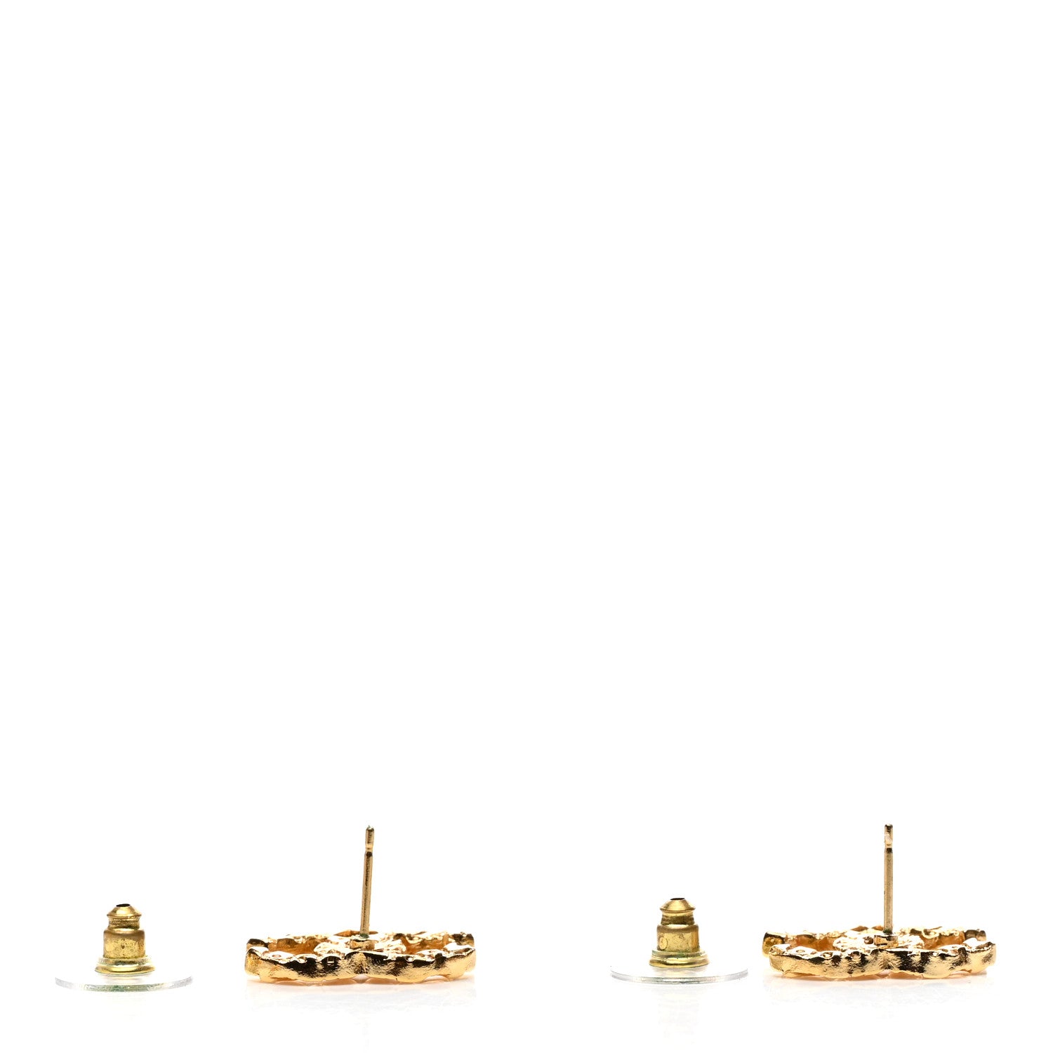 Chanel Metal CC Earrings Gold 3 of 5