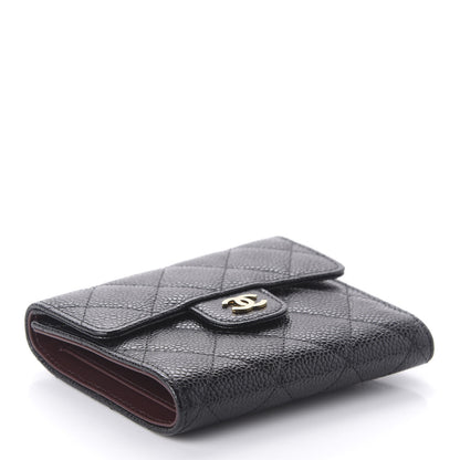 Chanel Caviar Quilted Compact Flap Wallet Black 4 of 10