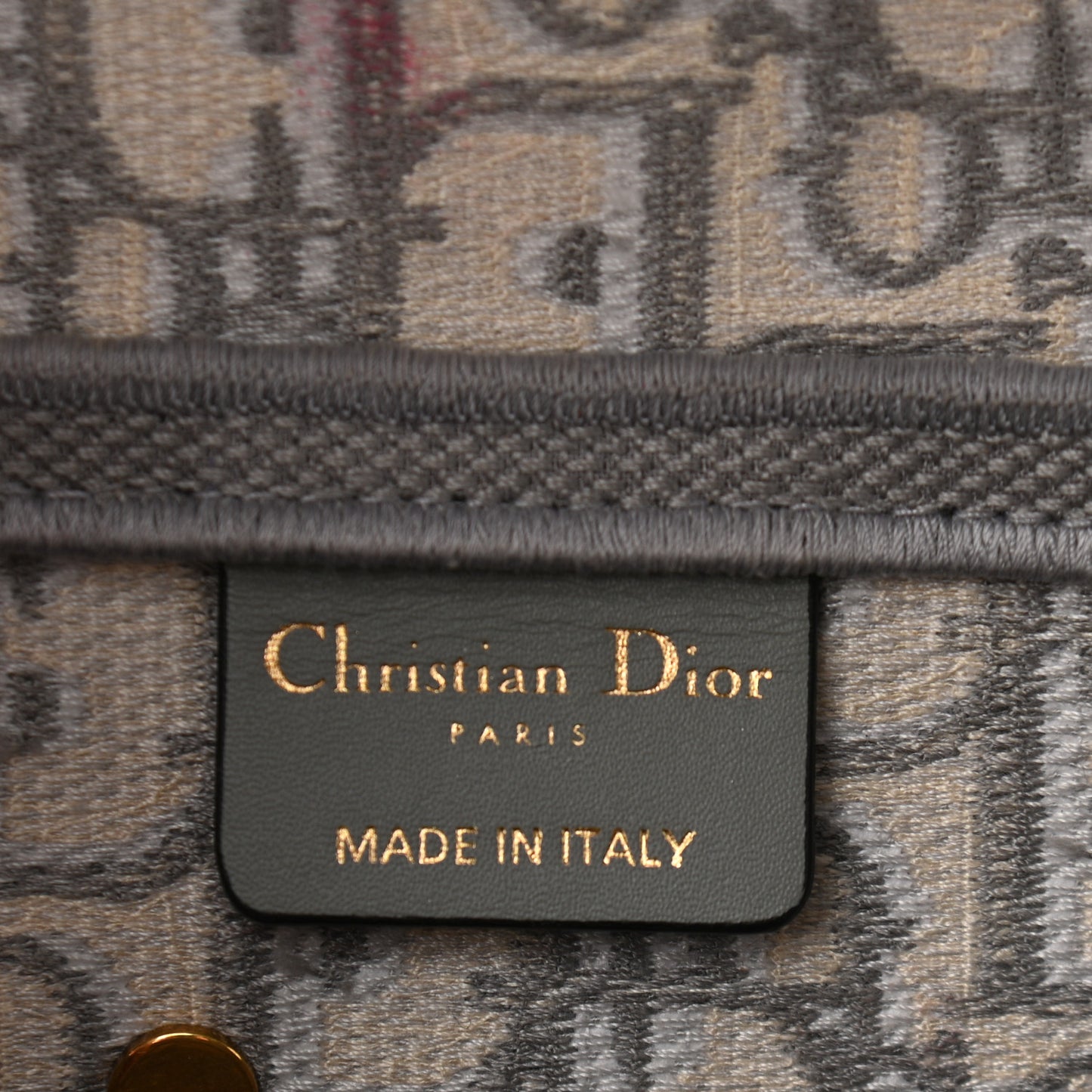 Oblique Embroidered Saddle Bag Gray