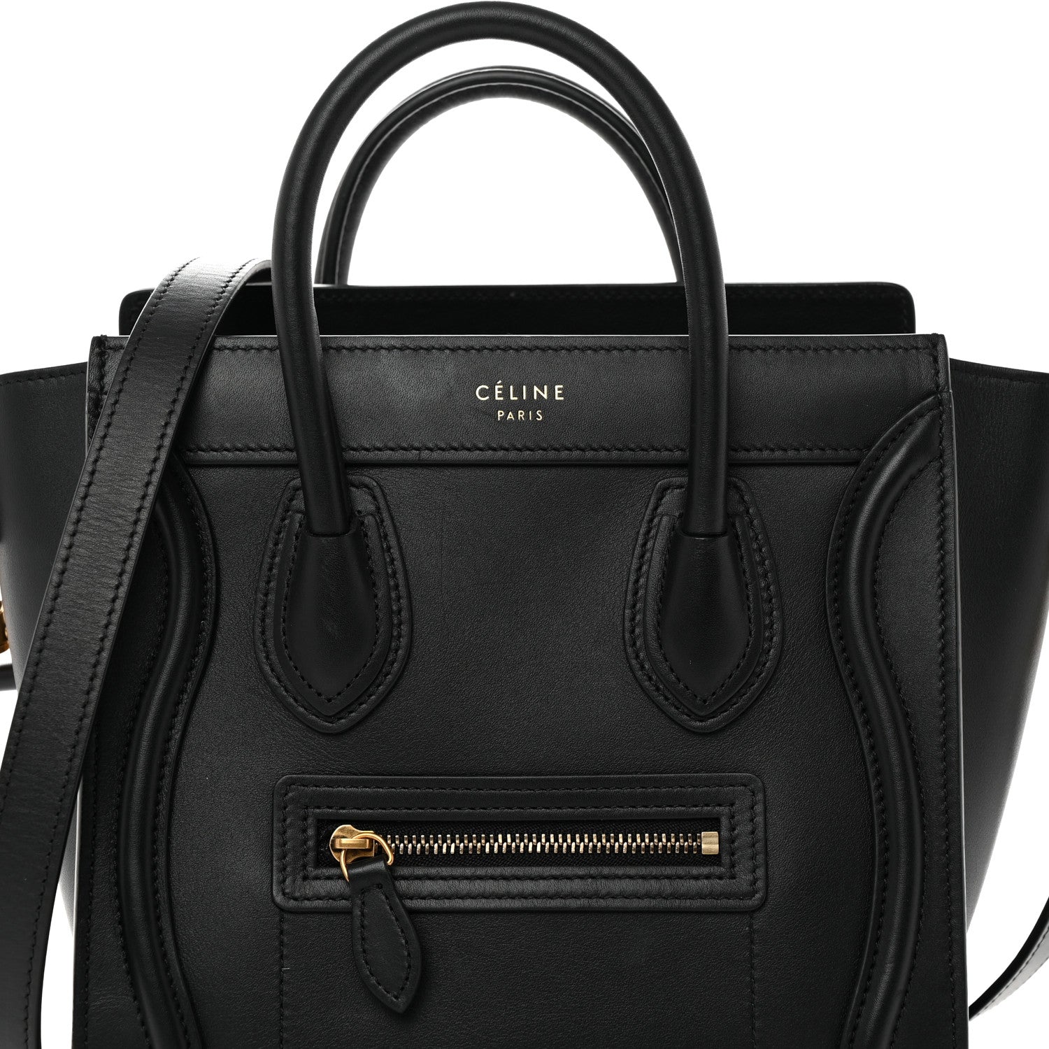 Celine Smooth Calfskin Nano Luggage Black 8 of 13