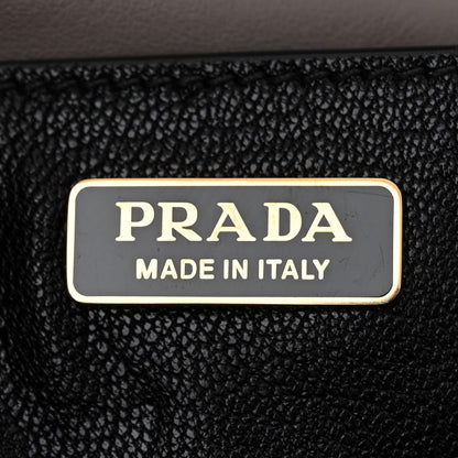 Prada City Calfskin Saffiano Cahier Bag Mercurio Black 6 of 11