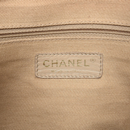 Chanel Calfskin Perforated Up In The Air North South Tote Gold 6 of 11