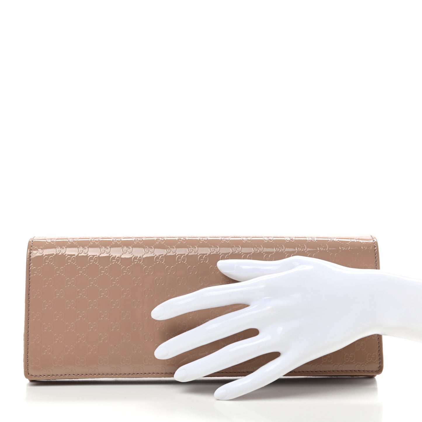 Patent Microguccissima Small Broadway Clutch Dark Cipria